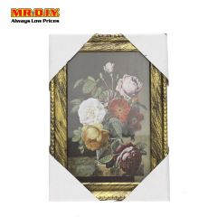 Flower Painting With Golden Frame 20x14cm
