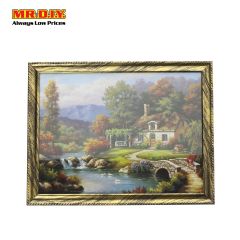 Scenery Painting With Golden Frame 35x27cm