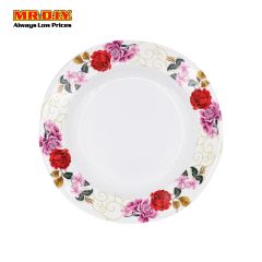 (MR.DIY) Premium Rose Flower Pattern Melamine Dinner Plate (10")