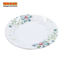 (MR.DIY) Premium Jewel Flower Pattern Melamine Dinner Plate (10")