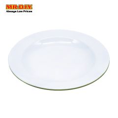 (MR.DIY) Premium Dual Colour Melamine Soup Plate Green (10")