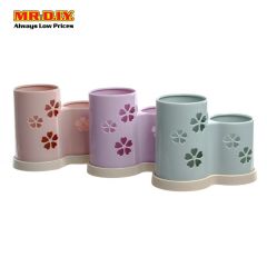 Two Slots Chopstick Holder with Flower craft