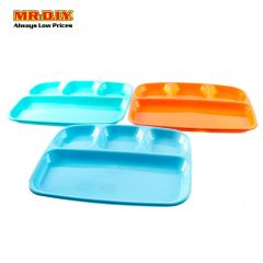 4-Compartments Divided Plastic Dinner Tray 28*21CM