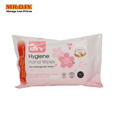 (MR.DIY) Antibacterial Hygiene Hand Cleansing Wipes (60 sheets) Sakura Pink