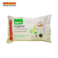 (MR.DIY) Antibacterial Hygiene Hand Cleansing Wipes (60 sheets) Green Tea Green