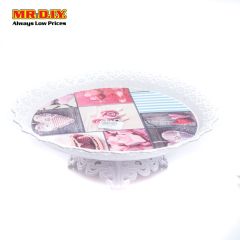 Plastic Lace Fruit Plate With Stand (30cm)