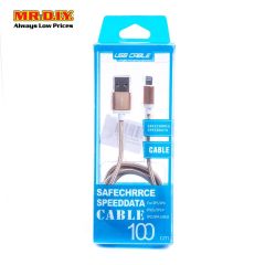 (MR.DIY) Metallic Braided iPhone USB Data Cable (100cm)
