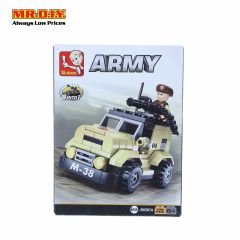 SLUBAN Yellow Army Vehicle Building Blocks (102pcs) (8.5CM)