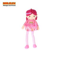Pink Hair Pink Lace Dress Stuffed Girl Doll 36cm CM625001D