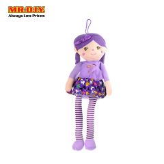 Purple Hair Purple Dress Stuffed Girl Doll 36cm CM25001B
