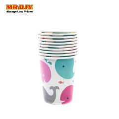 Paper Cups with Whale Patterns (10pcs)