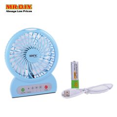 (MR.DIY) Premium Rechargeable Small Fan With Light