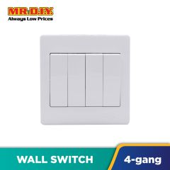 (MR.DIY) White Wall 10AX Switch 4 Gang
