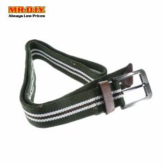 ZHEPAI Black PU Leather Belt- Grommet Holes / Metal Buckle