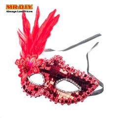 Fancy Sequin & Feather Mask
