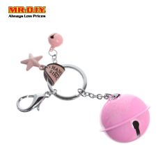 Pink Star Bell Keychain