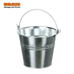 (MR.DIY) Round Galvanized Steel Mini Metal Bucket with Handle 10029