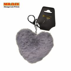 (MR.DIY) Fluffy Heart Keychain