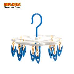 HAXING 12 Plastic Pegs Clips Flower Shape Circular Clothes Hanger