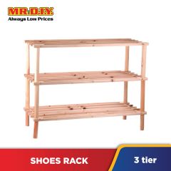 (MR.DIY) 3 Tier Wooden Shoes Rack (63cm x 55cm)