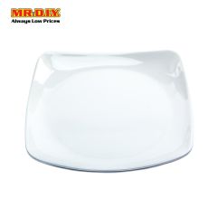White Square Dish Plate 8.5"