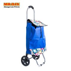 Home Trend Shopping Trolley (Blue Squares)