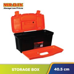 TACTIX Rectangular Plastic Storage Tool Box (40.5cm)