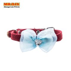 Pet Collar Jewelled Bow