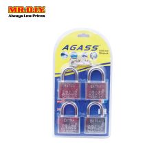 AGASS Safety Extra Chrome Plated Brass Padlock (4pcs x 50mm)