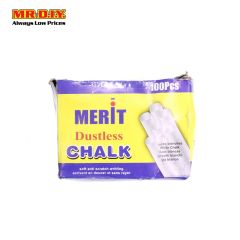 MERIT Dustless White Chalk (100pcs)