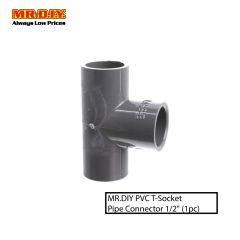 (MR.DIY) PVC T-Socket Pipe Connector 1/2" (1pc)