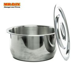 HOMEPLUS Stainless-Steel Indian Pot with Lid (22cm)