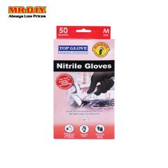 TOP GLOVE Nitrile Gloves Black (Size: M)