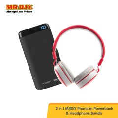 2 in 1 MR.DIY Premium PowerBank 10000mAh and AIMA Headset AM-110