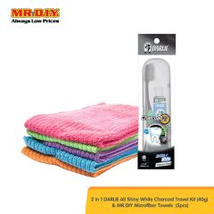 2 in 1 DARLIE All Shiny White Charcoal Travel Kit (40g) and MR.DIY Microfiber Towels  (5pcs)