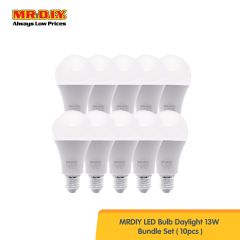 (MR.DIY) Round Shape LED Bulb Daylight 13W 1200lm (10pcs)